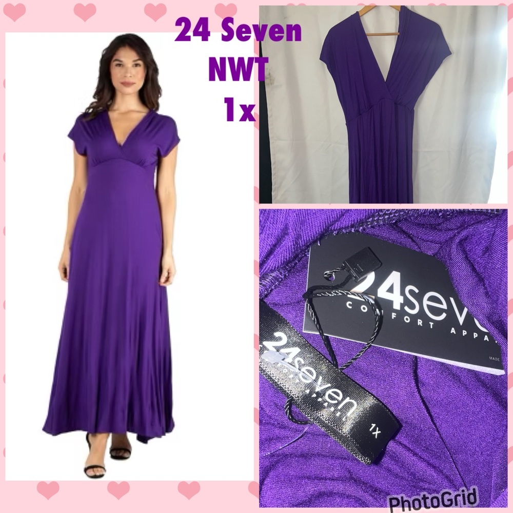 Seven7 Women's Vibrant Purple Maxi Dress
